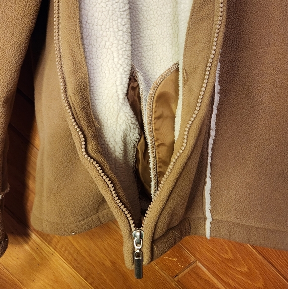 Braetan small brown fur lined hooded zip up coat - Picture 8 of 14